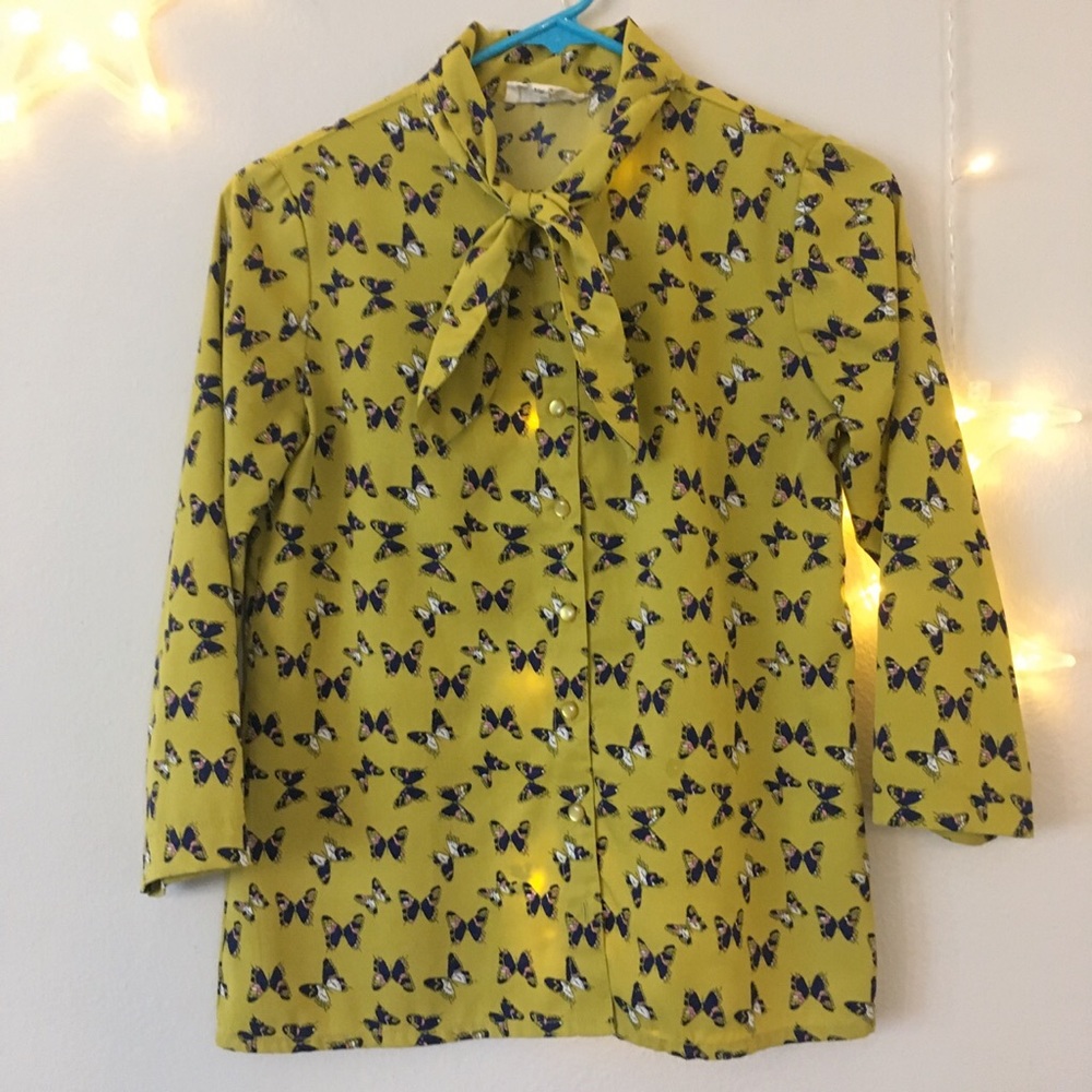 Modcloth butterfly print blouse